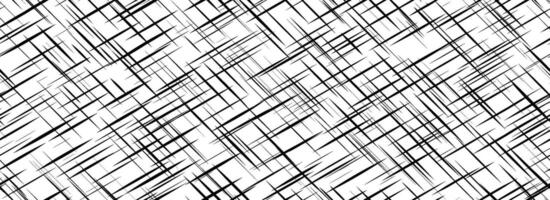 Black crosshatch seamless texture. Diagonal line repeated pattern surface. Rough sackcloth fabric background. Cross hatch linen canvas burlap overlay wallpaper. Homespun textile cloth backdrop vector