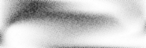 Grunge halftone gradient background. Retro pixelated bitmap backdrop. Faded rasterized gritty noise texture. Black and white dotted sand grain wallpaper. Aged anime or manga comic overlay vector