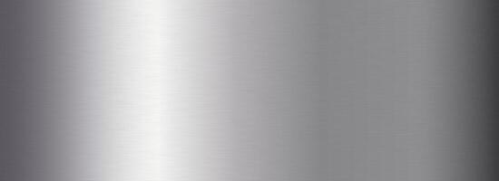 Silver metallic gradient texture. Grey metal foil background. Wide shiny titan or aluminum sheet for label, plate, sign, tag, print. Stainless steel textured material surface. Chrome backdrop vector