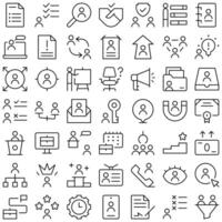 Hire Hiring Vacancy Recruitment Icon Set. Perfect for user interface, application vector