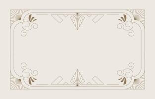 Vintage deco frame horizontal banner vector