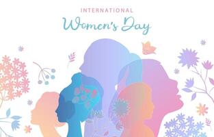 Gradient color design for International woman's day vector