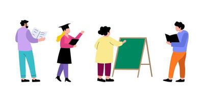 Diverse Students Engaged in Learning Activities vector