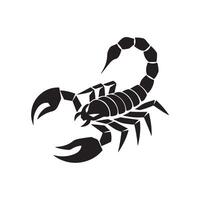 Emperor scorpion silhouette isolated on white background. Scorpion icon illustration design. vector