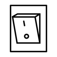 Electric switch outline icon . Power off linear style sign toggle switch off position for graphic design, logo, web site, social media, mobile app, ui illustration vector
