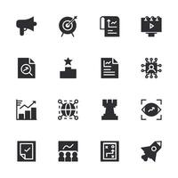 A set of icons that include a star, a rocket, a book, a piece of paper, a clock vector