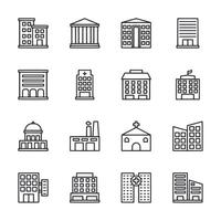 Collection of buildings and other structures in a variety of styles vector