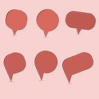 a set of speech bubbles with different shapes vector
