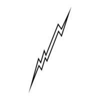 a lightning bolt is drawn in black on a white background vector