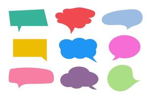 Speed bubble color text icons set vector