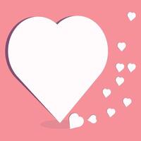 a heart shape is shown on a pink background vector