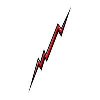 a lightning bolt with a red line on it vector