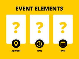 Element event Time, Address, dan Date vector