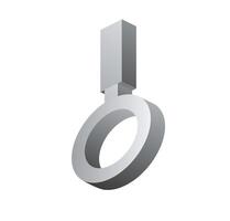 Gray magnifying glass icon isolated on white background. Loupe search icon for finding, reading, research, analysis information. vector