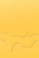 Melted butter or cheese dropping vertical background graphic illustration have blank space. vector