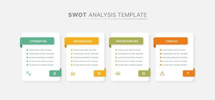 SWOT Analysis Chart Infographic Template Design vector