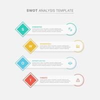 SWOT Analysis Four Options Infographic Chart Design Template vector