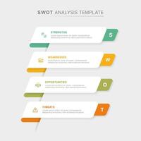 SWOT Analysis Infographic Chart Design Template vector
