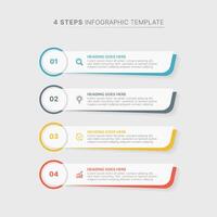 Business Infographic Design Template with 4 Bar of Option vector