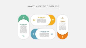 SWOT Analysis Four Options Infographic Chart Template Design vector