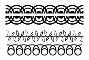 set of border elements and page decoration elements art on white background vector