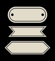Decorative ribbon emblems cartoon illustration vector