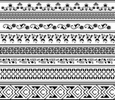 set of border elements and page decoration elements vector