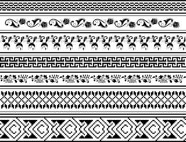 set of border elements and page decoration elements and black and white colour vector