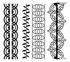 set of border elements and page decoration elements art illustration vector