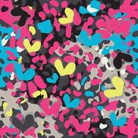 Heart Camo Repeat Pattern Wallpaper Background vector