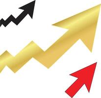Graphic Illustration of Upward Arrows Representing Growth and Progress vector