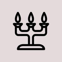 Design Illustration graphic of candle light icon with line style. Suitable for UI, mobile design, web design, etc vector