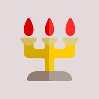 Design Illustration graphic of candle light icon with flat style. Suitable for UI, mobile design, web design, etc vector