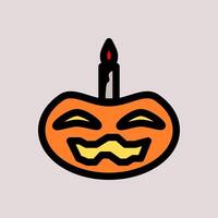 Design Illustration graphic of pumpkin icon with line and color style. Suitable for UI, mobile design, web design, etc vector