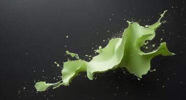 Black background with abstract green color. photo