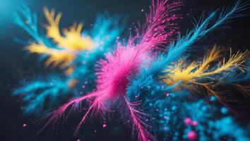 Bright Abstract Particle Burst Background. photo