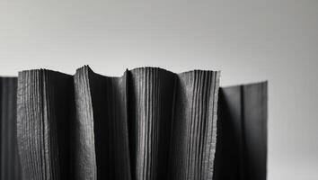 Black Corrugated Paper Texture for Creative Projects Crafts Background with Empty Space for Custom Text or Design Applications. photo