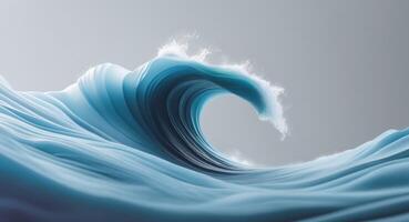 Dynamic animated wave design showcases a modern loading progress indicator in captivating blue tones. photo