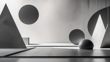 Dynamic abstract background with geometric shapes photo