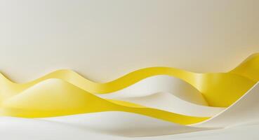 Bright abstract layering of yellow shapes on a smooth backdrop showcasing design principles and aesthetic harmony for modern decor concepts photo