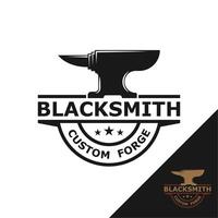set of Rustic Blacksmith Logo template in white background vector