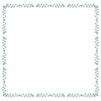Abstract Green Vines Square Frame Border vector