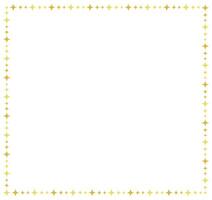 Golden Four Corner Star Square Frame Border vector