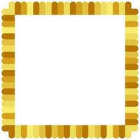 Abstract Golden Pattern With Corner Hearts Square Frame Border vector