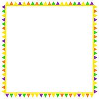 Colorful Triangle Pattern Square Frame Border vector
