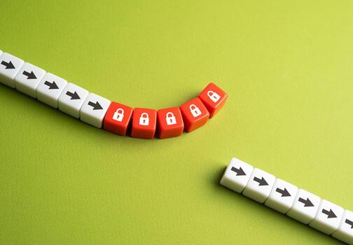 The further path is blocked. Correct the deviation from the course and stick to the main goal. Do not get distracted and focus. photo