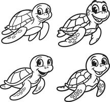 Whimsical Turtle Designs for Creative Projects vector