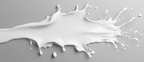 White Liquid Splashing Against a Gray Background photo