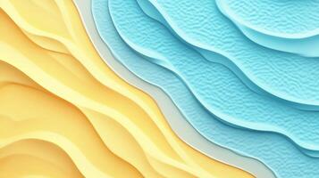 Abstract Wavy Pattern of Yellow and Blue photo
