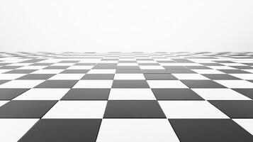Black and White Checkerboard Floor Pattern in Perspective photo